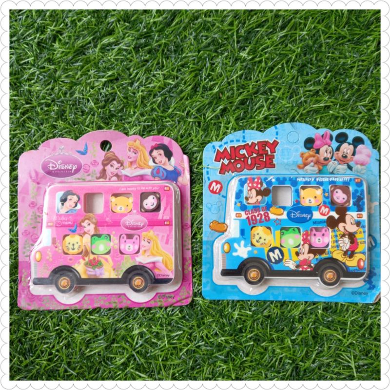 

Penghapus disney set isi 6 pcs / Penghapus mobil princess, mickey + animal kecil / Penghapus anak disney per set