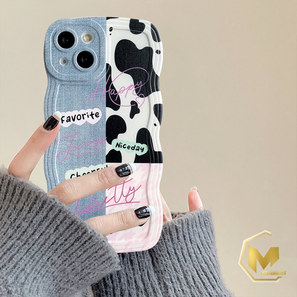 SS802 SOFTCASE PATCH DENIM LEOPARD FOR IPHONE 7 8 7+ 8+ X XS XR XS MAX 11 12 13 14 PRO MAX MA4110