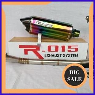 Knalpot R9 Valencia Rainbow Full Set Ninja 250Fi / Carbu, Ninja 300Fi ABS SE, Z250, MT25, R25 Full S