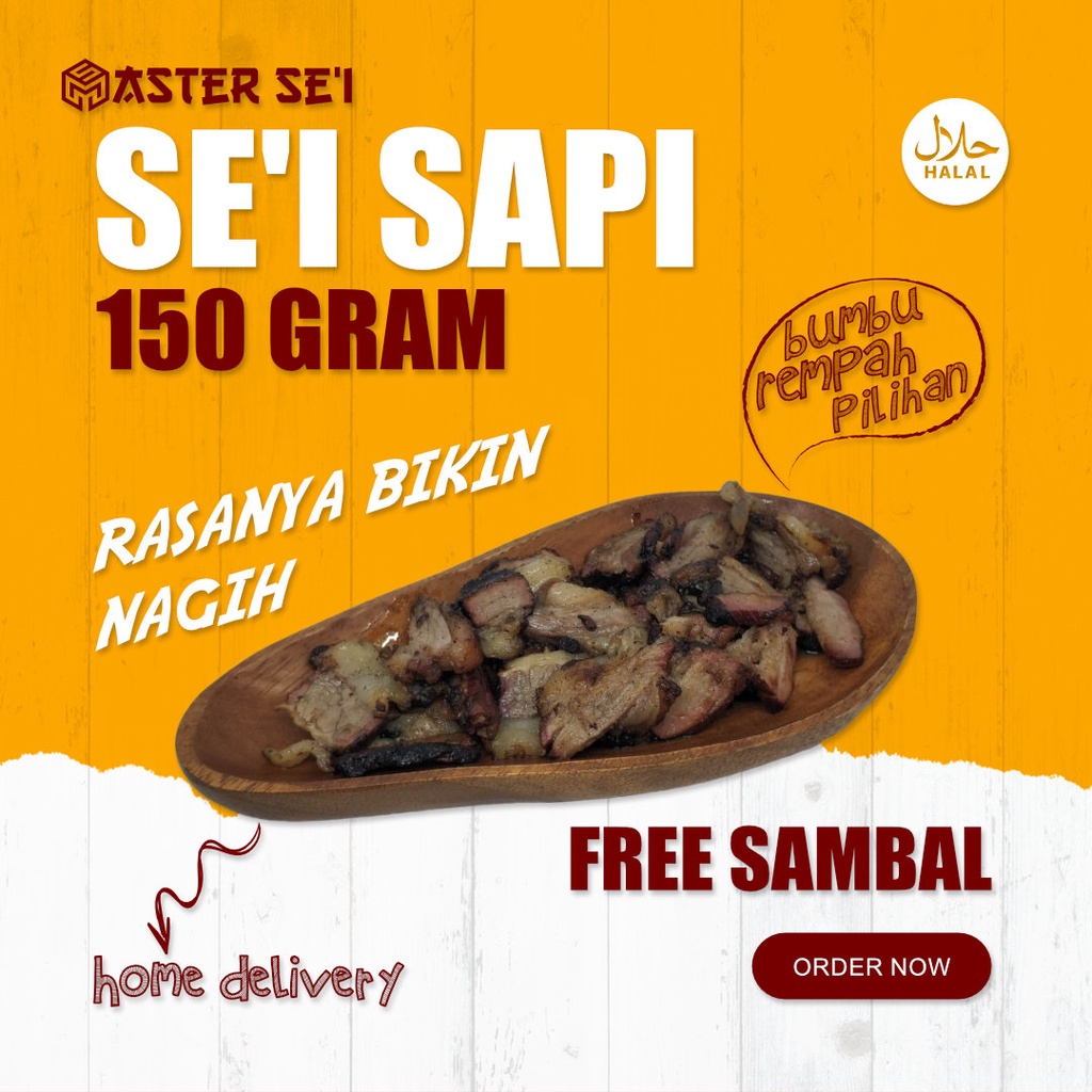 

Sei Sapi / Daging Asap (150 gram) + Sambal by Master Se'i