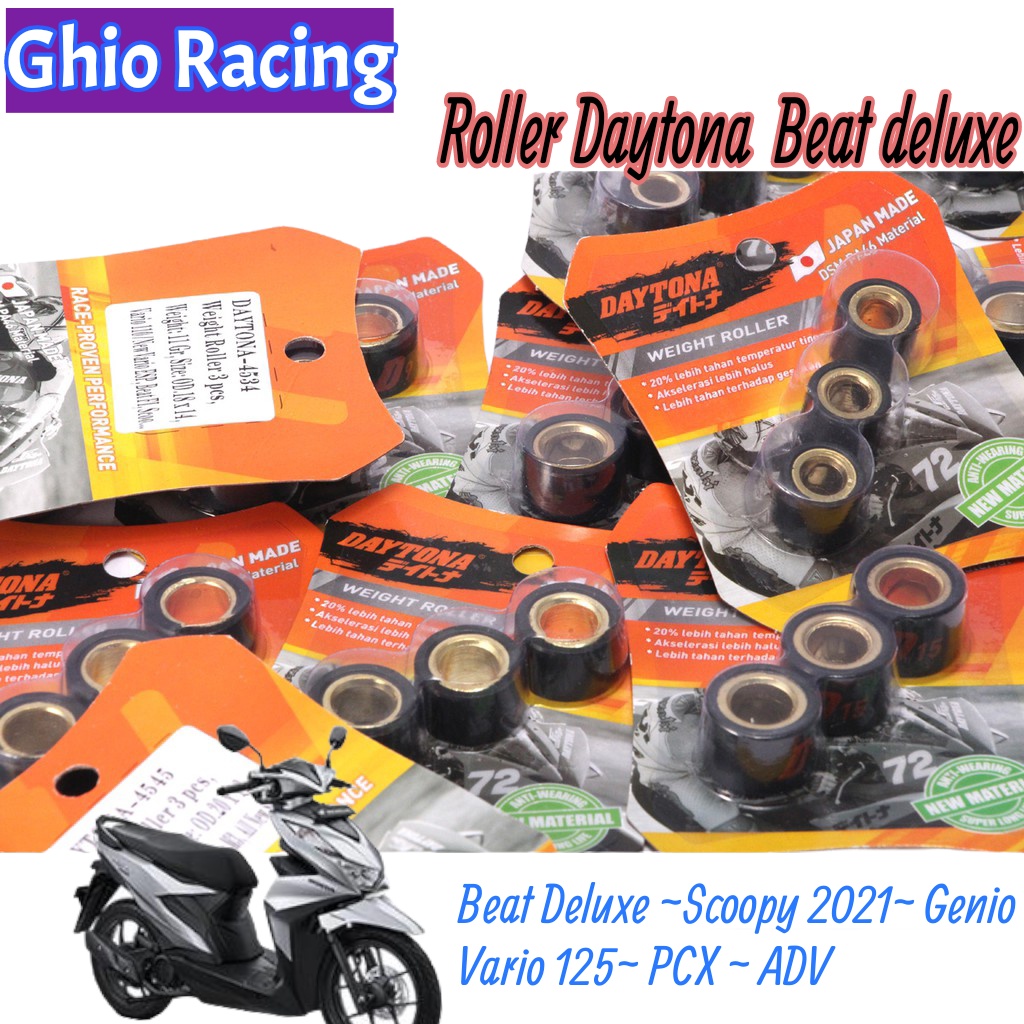 ROLLER DAYTONA VARIO 125 150 160 ROLLER DAYTONA PCX 125 150 160 ROLLER DAYTONA ADV 160 ROLLER DAYTONA GENIO SCOOPY 2021-2022 VEAT DELUXE BEAT NEW BEAT STREET NEW ROLLER DAYTONA ORIGINAL VARIO 125 8 9 10 11 12 GRAM ROLER LOLER DAYTONA VARIO 125 GHIO MOTOR