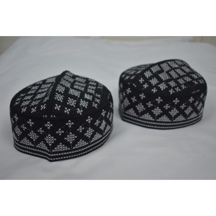 kopiah peci pakistan bordir harga terjangkau kualitas bagus ukuran 10 - A (E5B4) Kekinian Rajut Peci