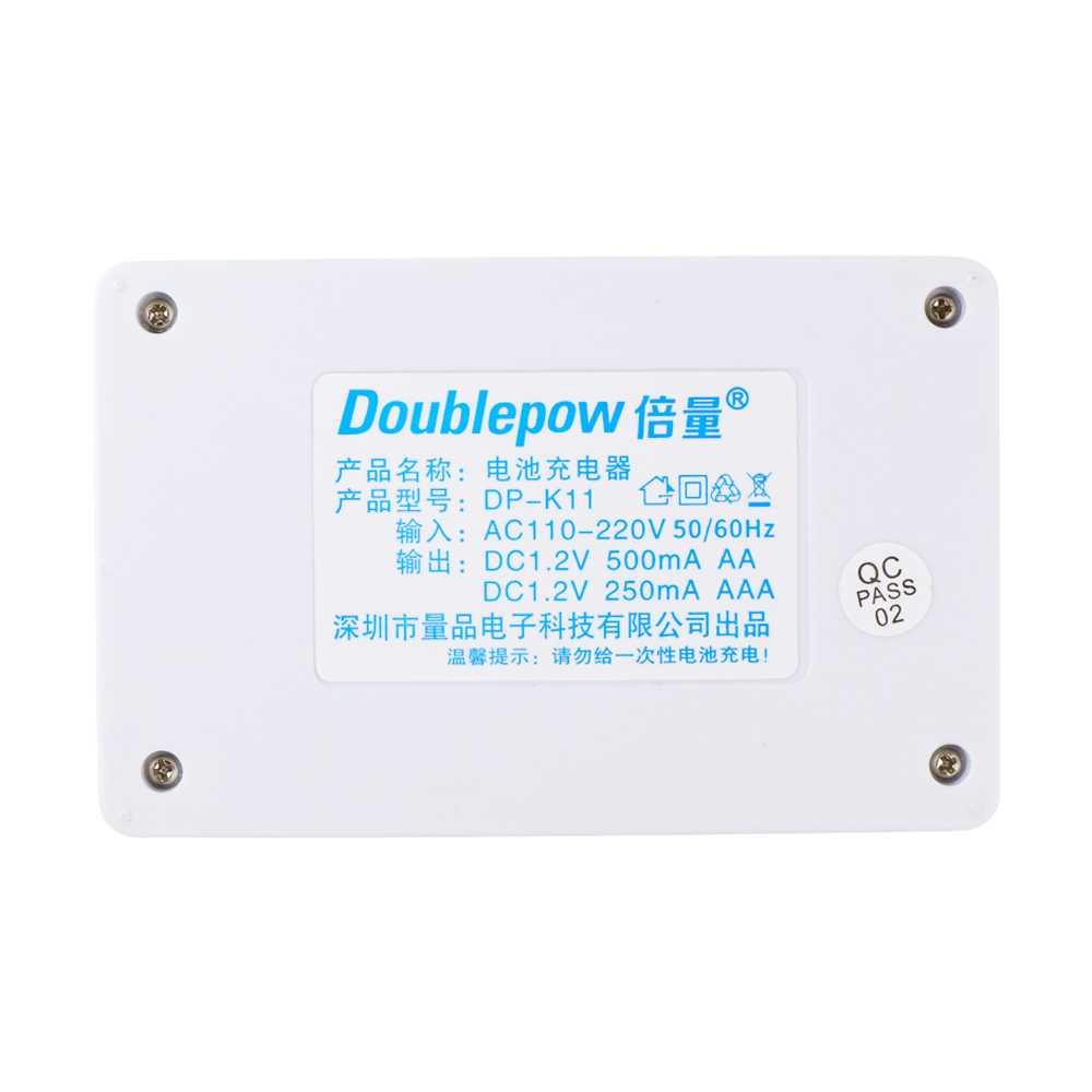 Doublepow Charger Baterai 4 Slot for AA/AAA NiMH EU Plug - K11 - White