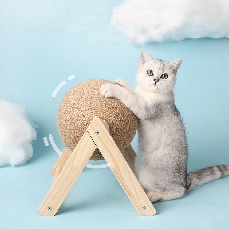 ۝ Mainan Bola Menggaruk Kucing - Bola Mainan Cakar Kucing - Cat Scratcher Ball - Cakar Model Bulat U