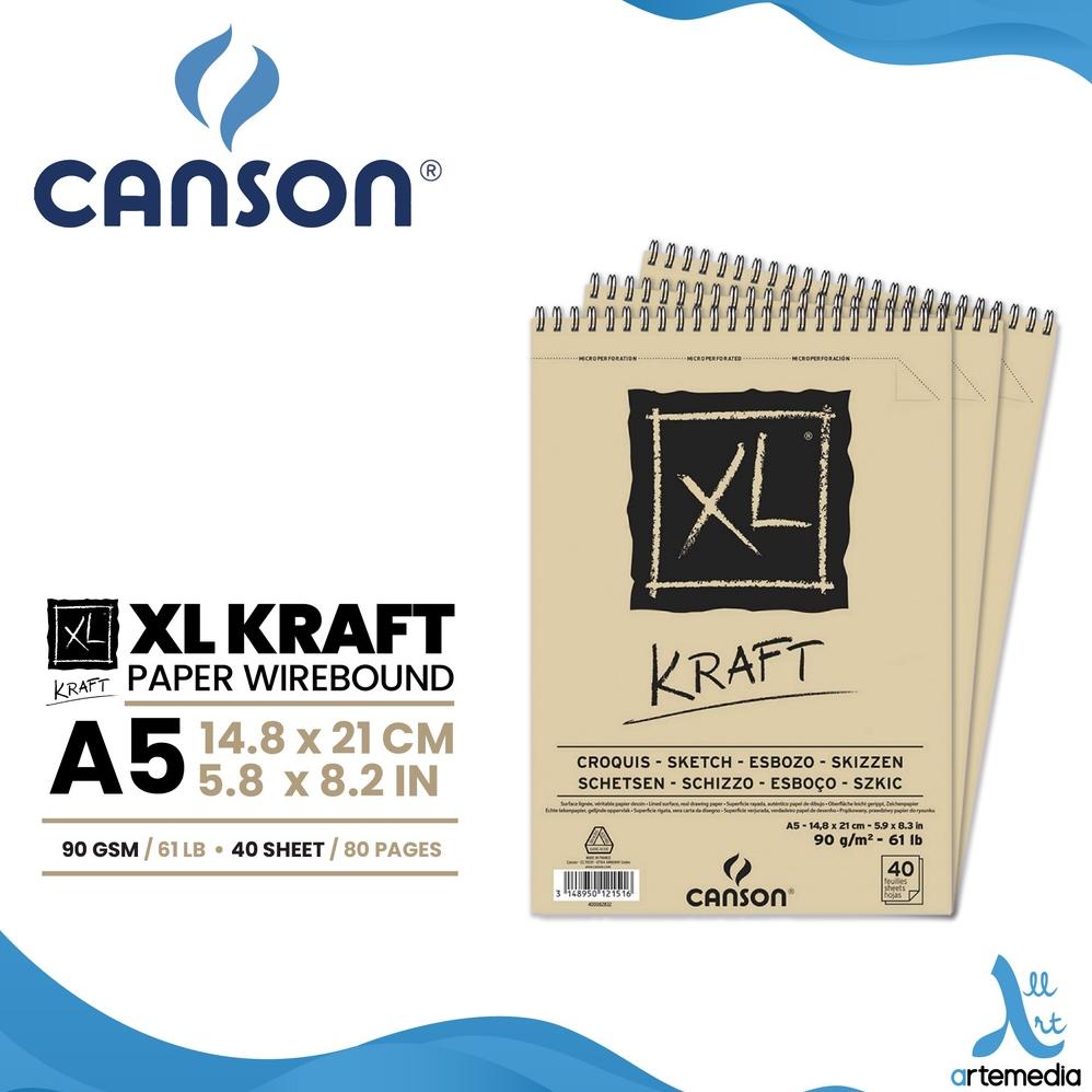 

Buku Sketsa Gambar Canson XL Kraft Paper A5 Sketchbook Wirebound