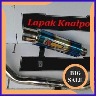 Knalpot Racing Akrapovic Model R9 Mugello Half Blue Full Set Vixion, Xabre, Byson, Scorpio, R15, NVA
