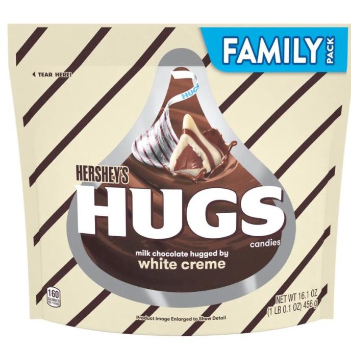 

Hershey's Hugs Milk Chocolate Family Pack Asli USA