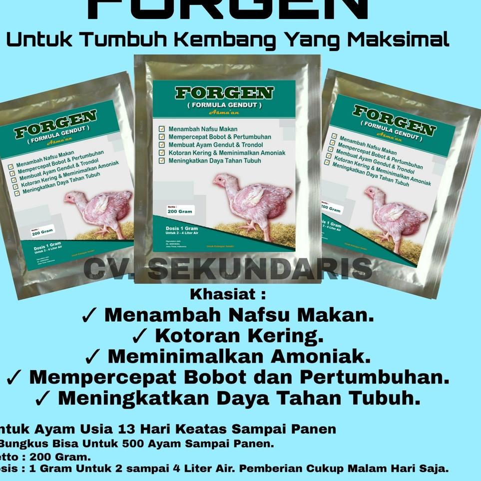 Realpct Vitamin Ayam - FORGEN - Suplemen Ayam - Vitamin Ayam Broiler - Vitamin Penambah Nafsu Makan