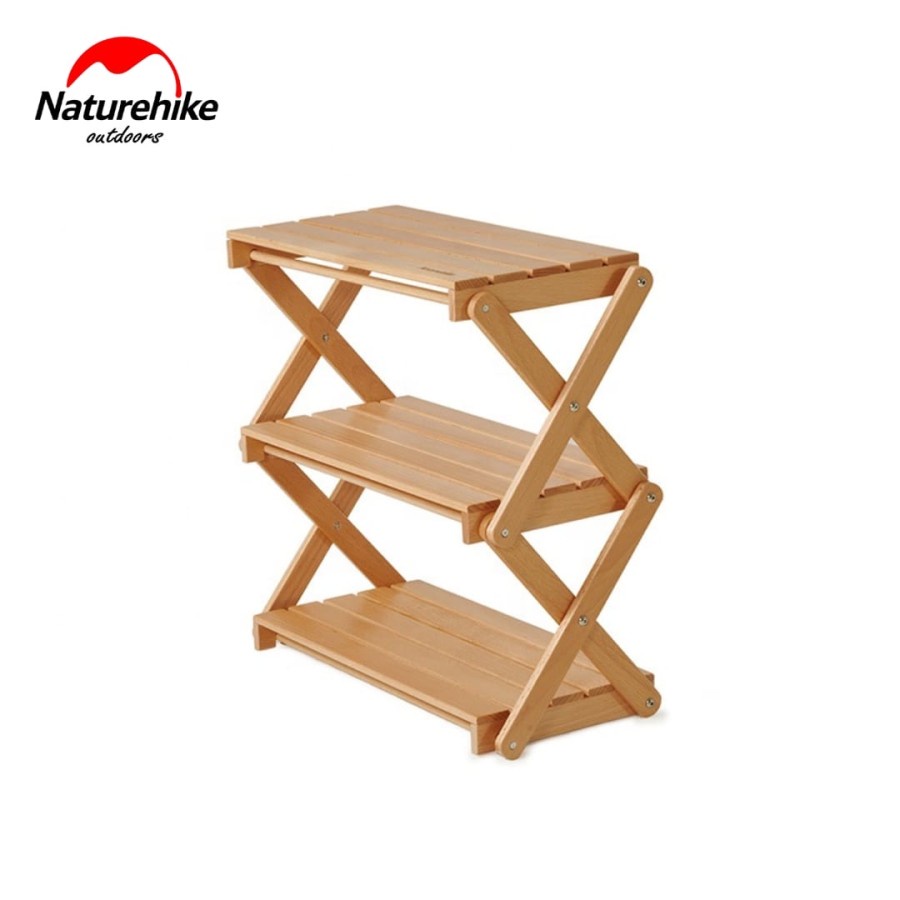 RAK LIPAT NATUREHIKE CNH22JU002 CAMPING WROUGHT RAK PERABOTAN IRON RACK PIKNIK IRON SHELF PERLENGKAP