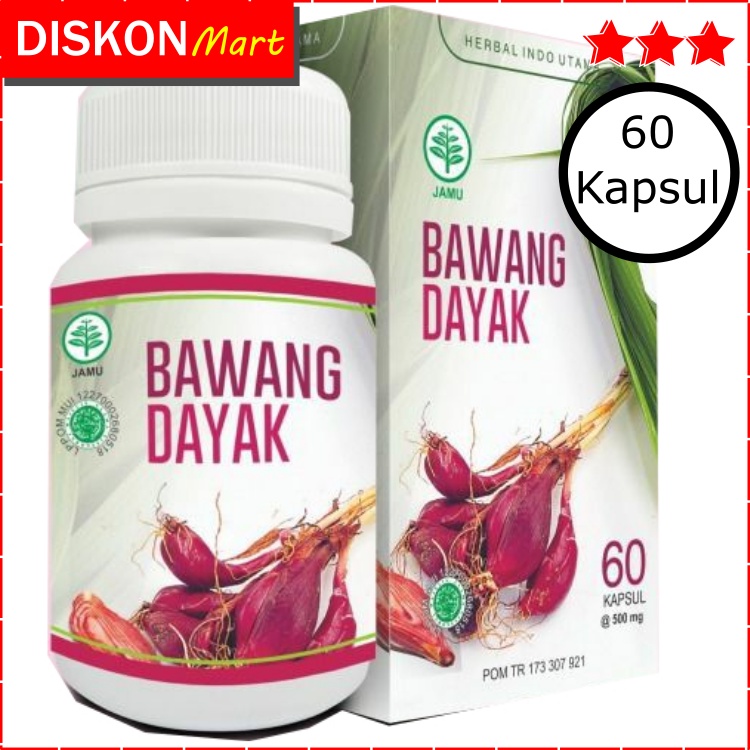 BAWANG DAYAK HERBAL INDO UTAMA HIU 60 KAPSUL ASLI ORI JAMU OBAT UNTUK KESEHATAN
