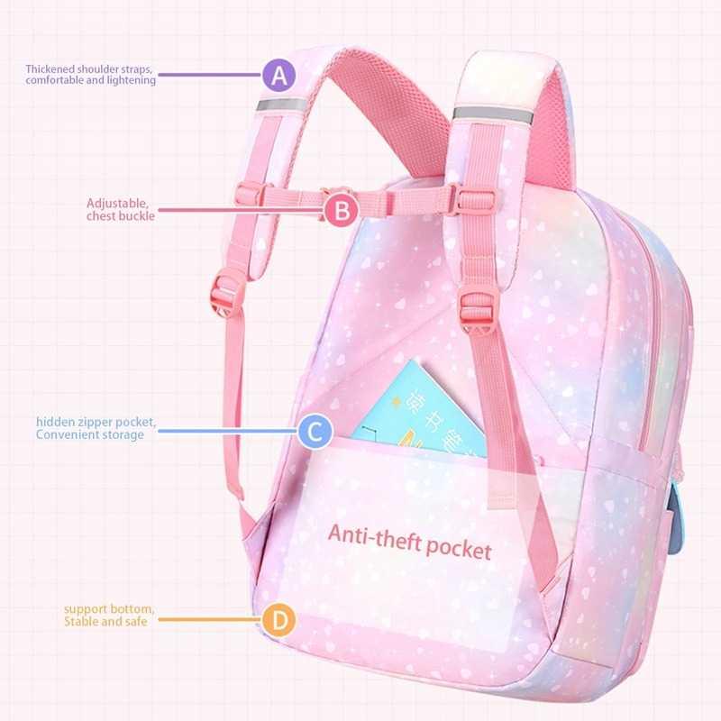 Tas Ransel Sekolah Anak Side Open Size L - A-PSL1 - Pink