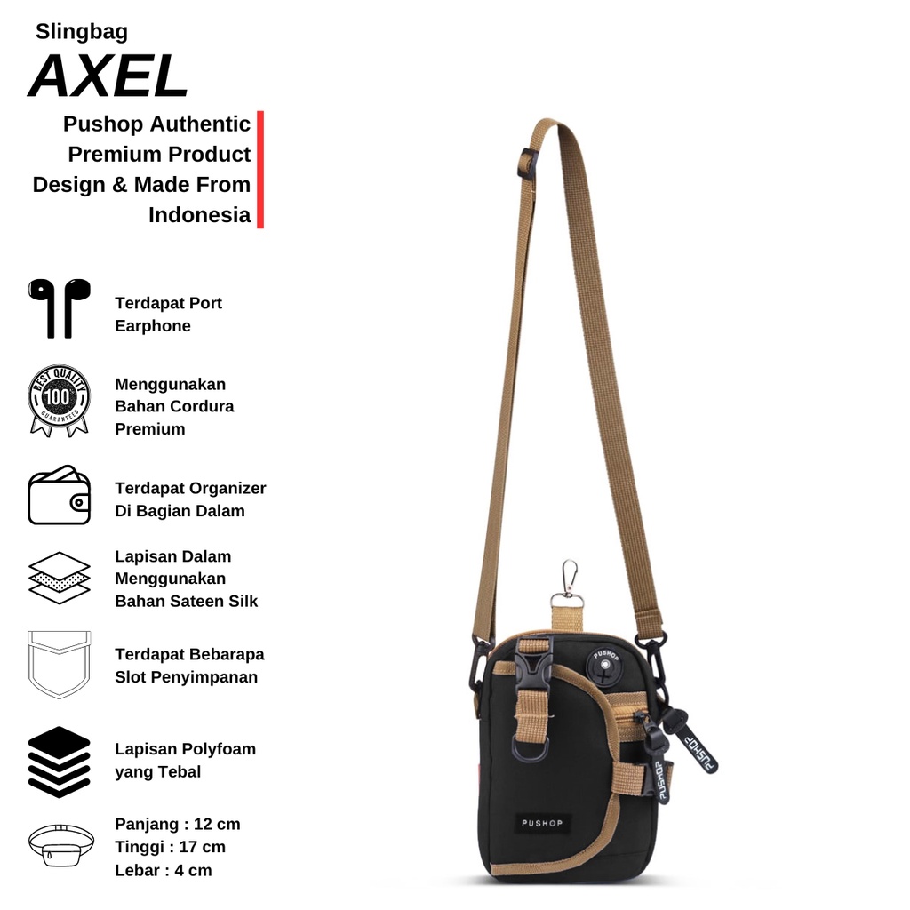 Tas Selempang Pushop Pria Axel PUSHOP AUTHENTIC