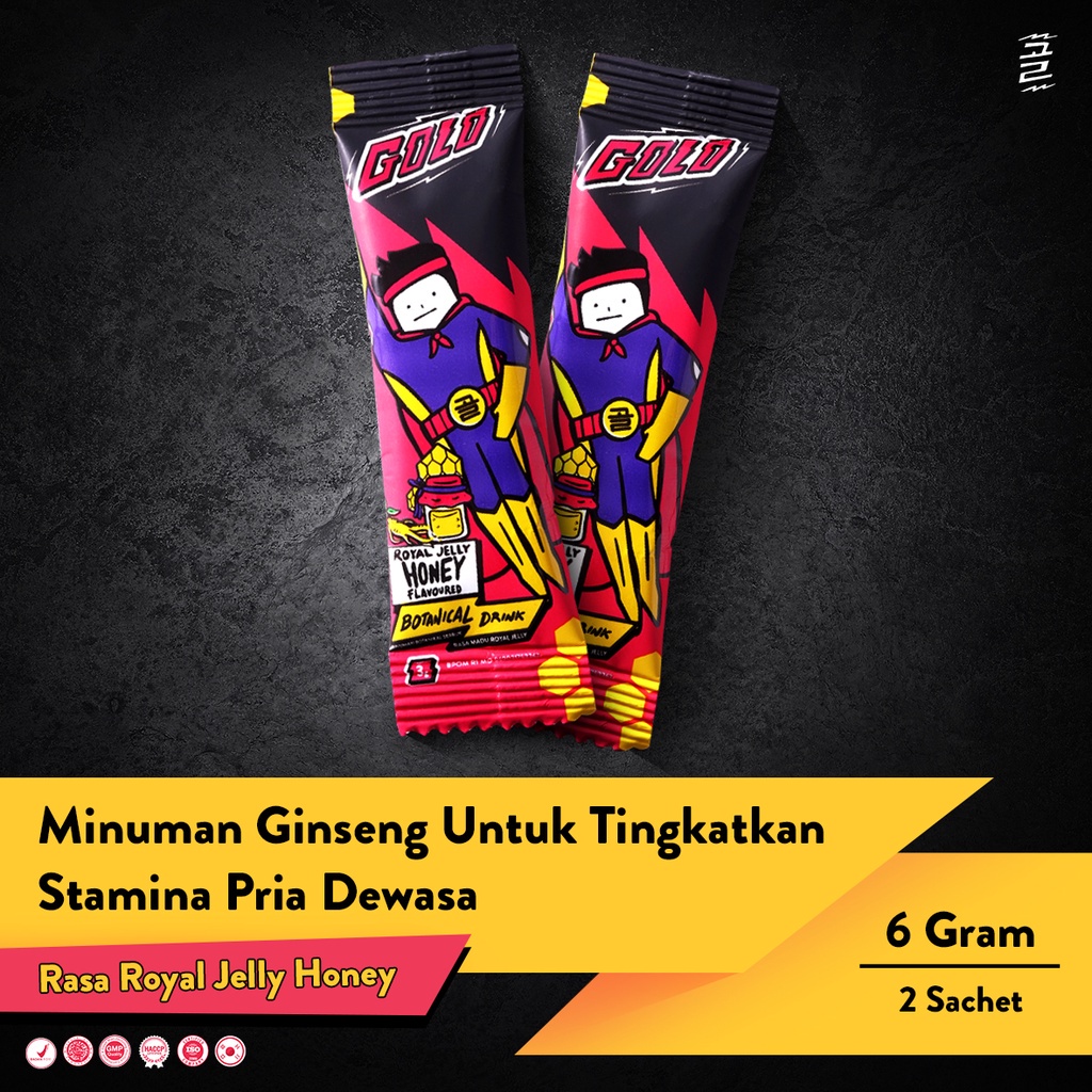 Mister Golo Ginseng isi 5 Sachet | Golo Ginseng Sachetan | Suplemen Pria Herbal Serbuk Rasa Jelly Ma