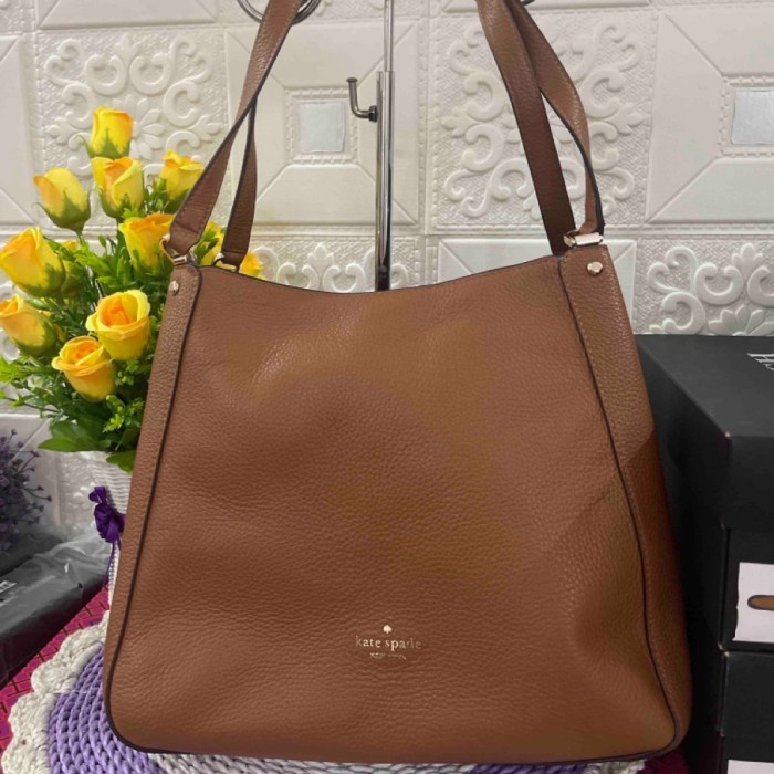 Terlaris Ks Leila Medium Triple Compartment Brown Shoulder