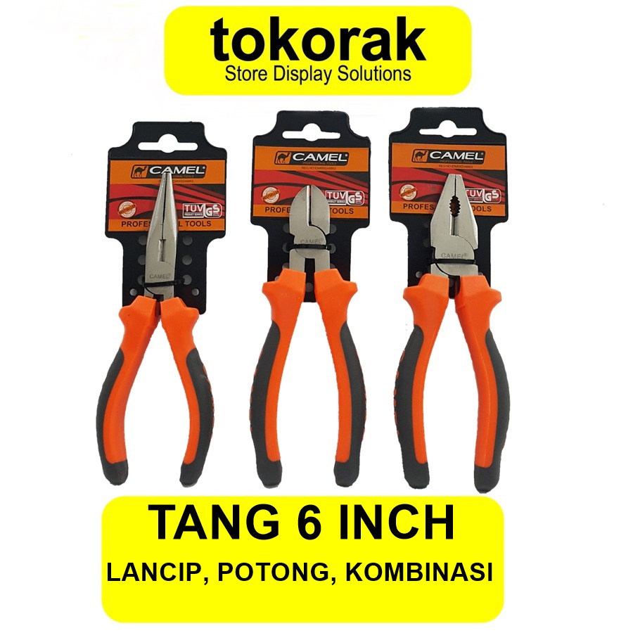 CAMEL TANG 6 INCH TANG JEPIT KOMBINASI LANCIP POTONG 6&quot; PLIERS 6INCH