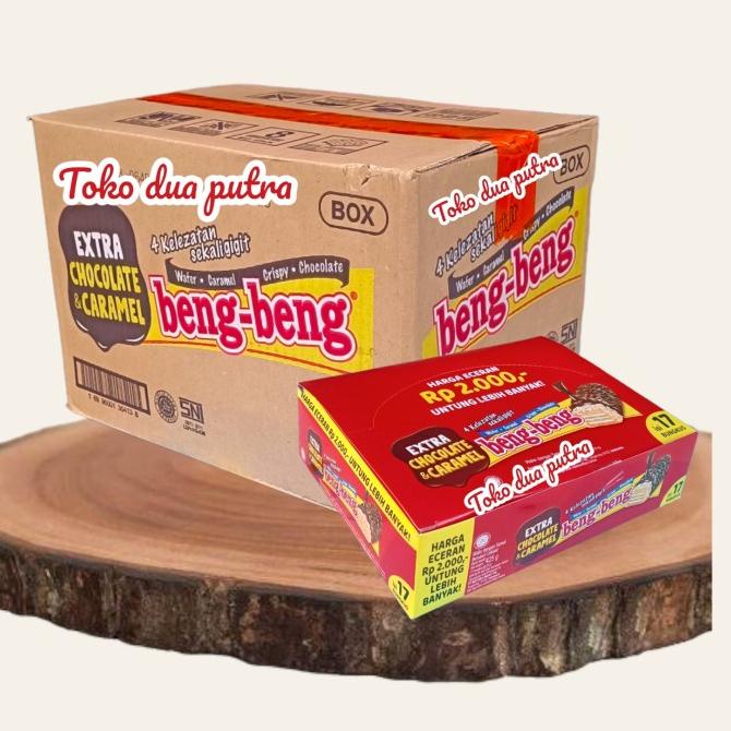 

Beng beng coklat caramel Regular 1 karton isi 8 box@17 pcs