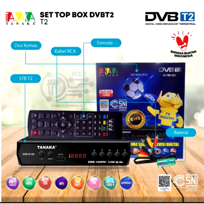 Set top box tv digital TANAKA T2 Jurassic HD DVBT2 New produk