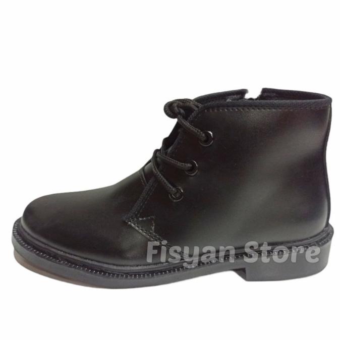 Sepatu PDH TNI | PDH Security | PDH Satpam Tali dan Sleting Hitam Doff