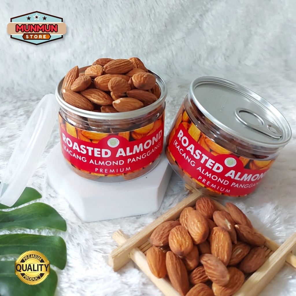 

Pet Can Roasted Almond Kacang Almond Panggang Almond Oven Matang Kualitas Premium