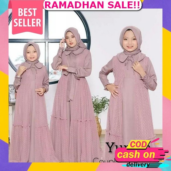 Gamis Couple Ibu Dan Anak| Gamis| Gamis Terbaru| Gamis Pesta| Gamis Kondangan| Gamis Tile| Gamis Bru
