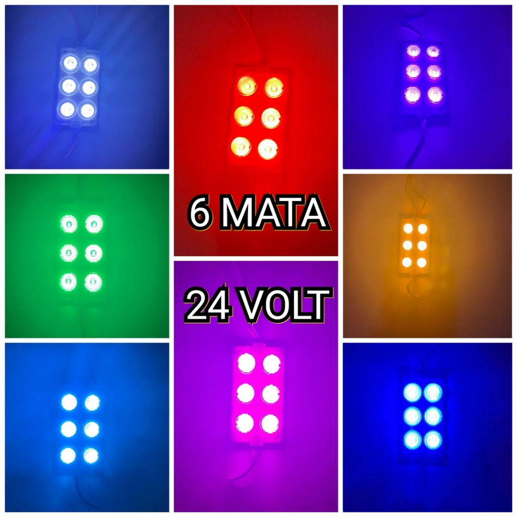 LED 6 mata 24 volt tipe 7540 Lampu kolong truk LED variasi truk 24 volt