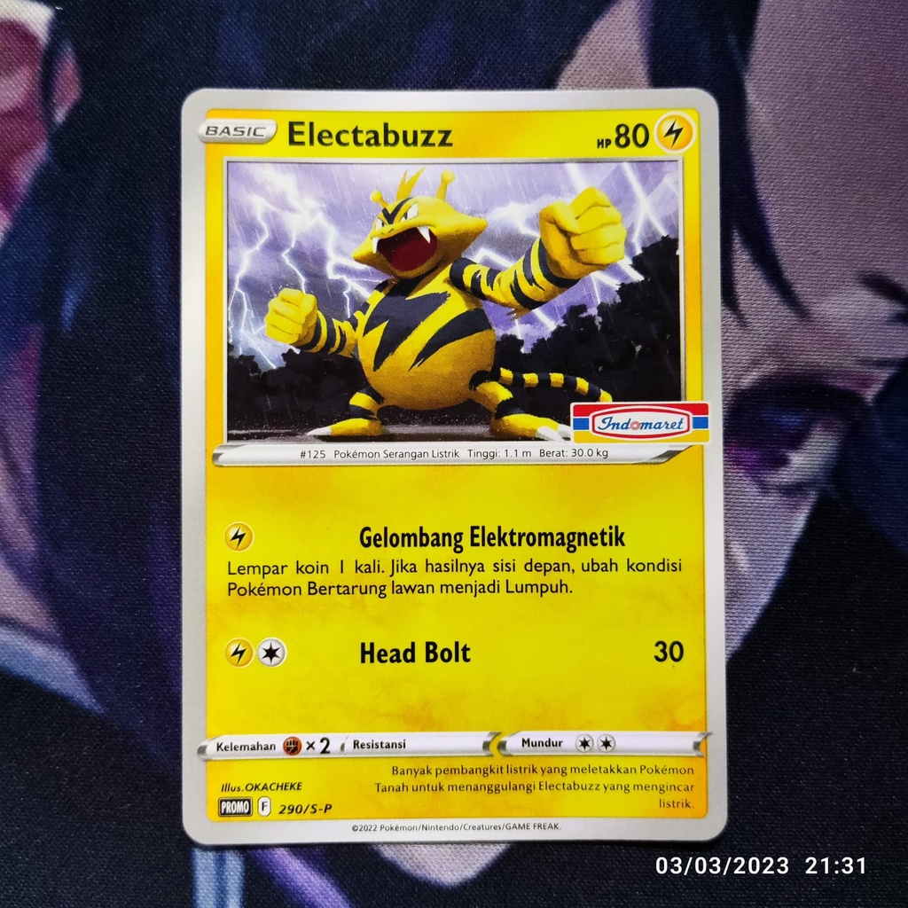 pokemon (ID) electabuzz indomaret - PROMO 290/S-P - NO FOIL