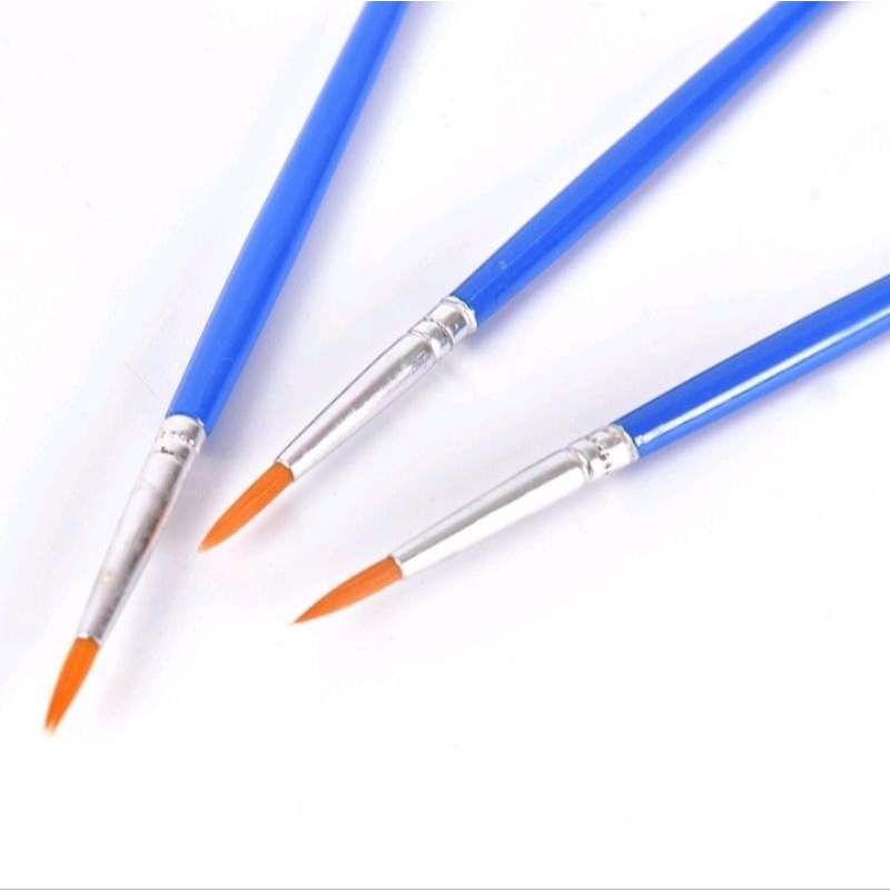 

50 pcs kuas ujung lancip gagang akrilik warna biru