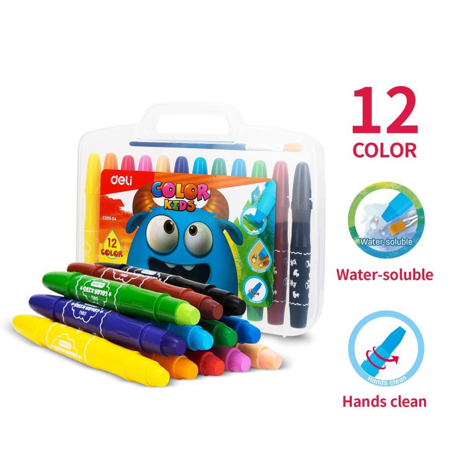 

Deli Krayon Gel 12 Warna Box Dapat Dicampur Air Dengan Menggunakan Kuas EC20504
