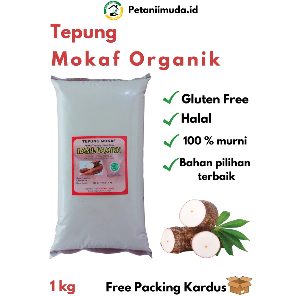 

Mokaf Organik 1 KG/Modified Cassava Flour/Tepung Mokaf Organik kemasan 1 KG/Tepung Mocaf Organik kemasan 1 KG/Mocaf Powder 1 KG/Mocaf Flour 1 KG/Mokaf bubuk kemasan 1 KG/Bubuk Mokaf kemasan 1 KG