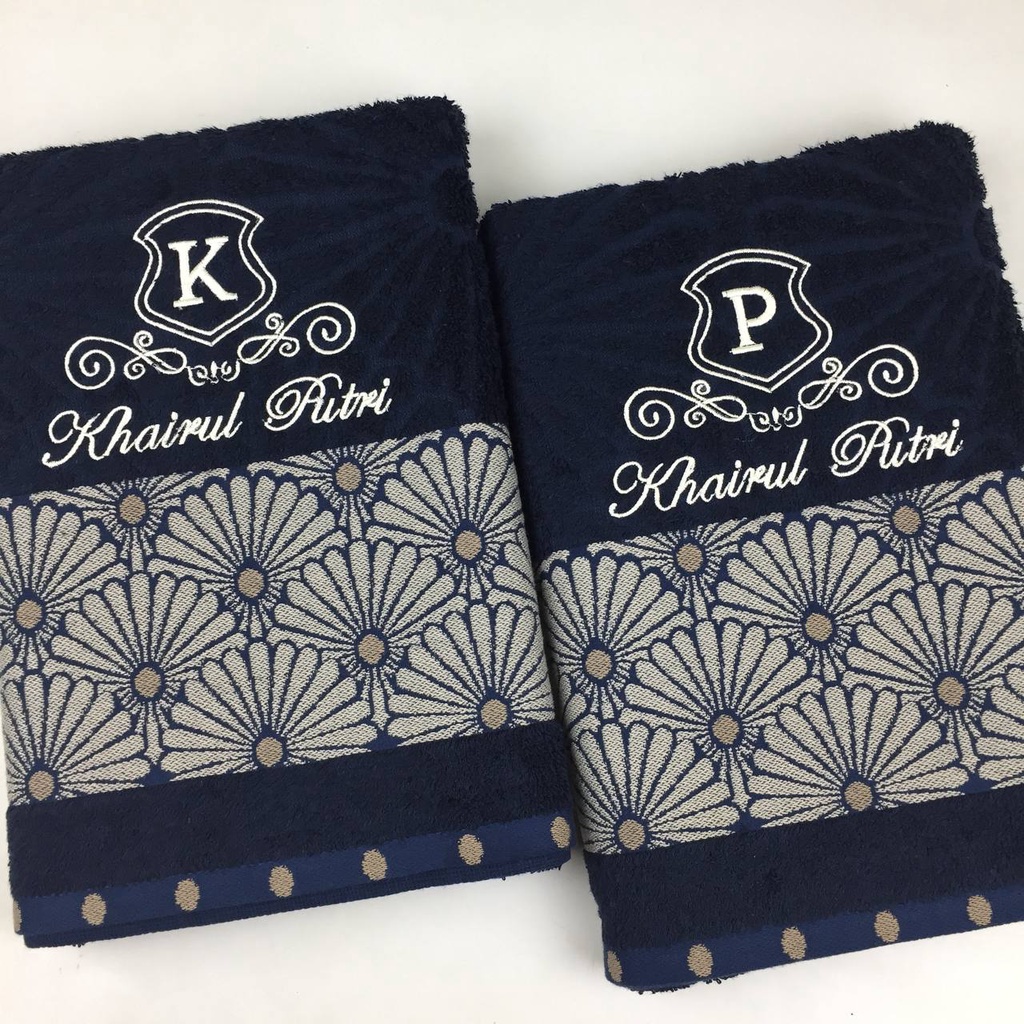 1 (Satu) Handuk Morning Whistle + Bordir / Handuk Seserahan Pernikahan / Handuk Couple