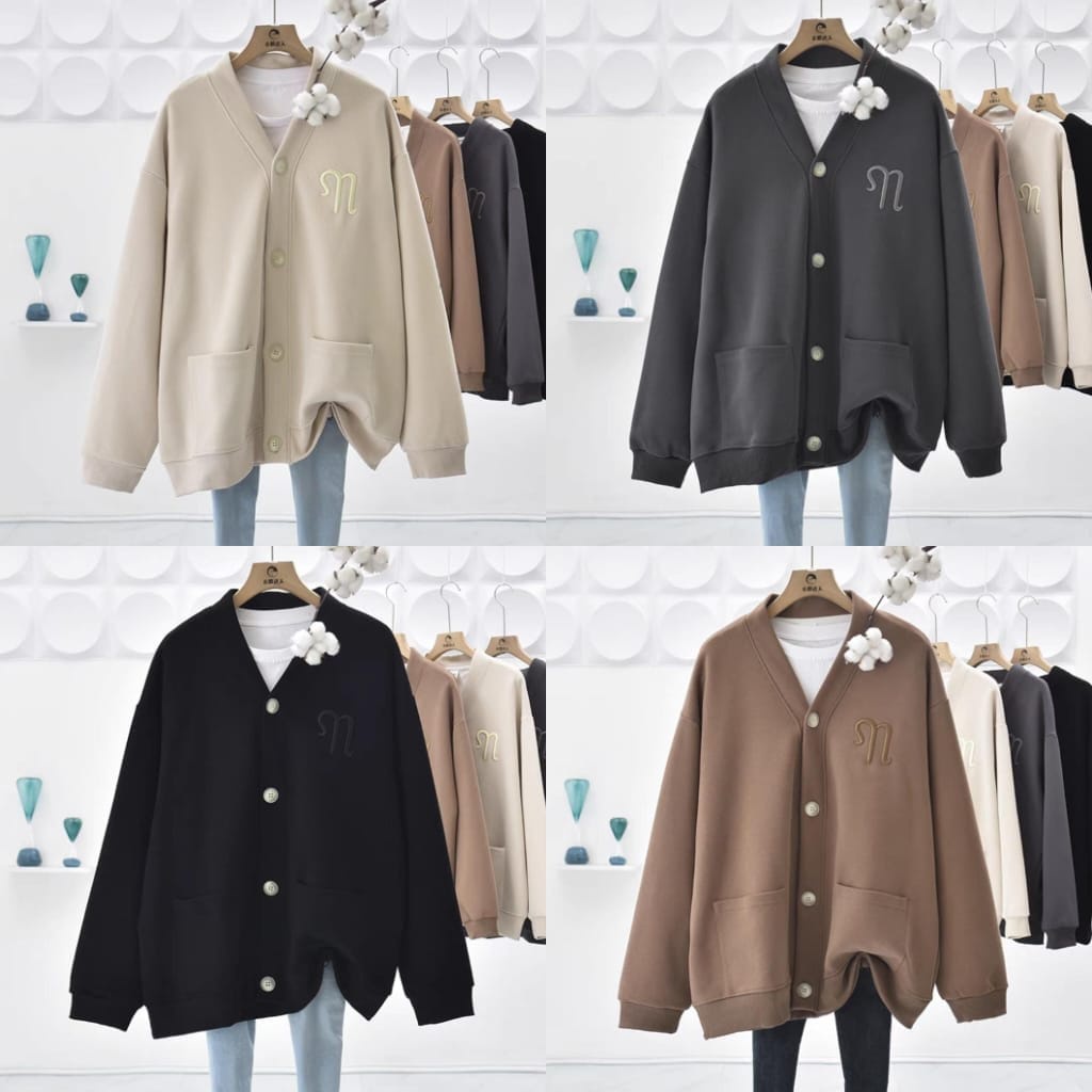 Cardigan Wanita | N Bordier Cardigan Oversize Wanita | Sweater Kardigan Wanita Korean Style