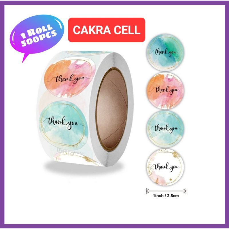 

Stiker Thank You / Stiker Label / Stiker Segel / Stiker Ucapan Terima Kasih 2,5 cm (1 inch)