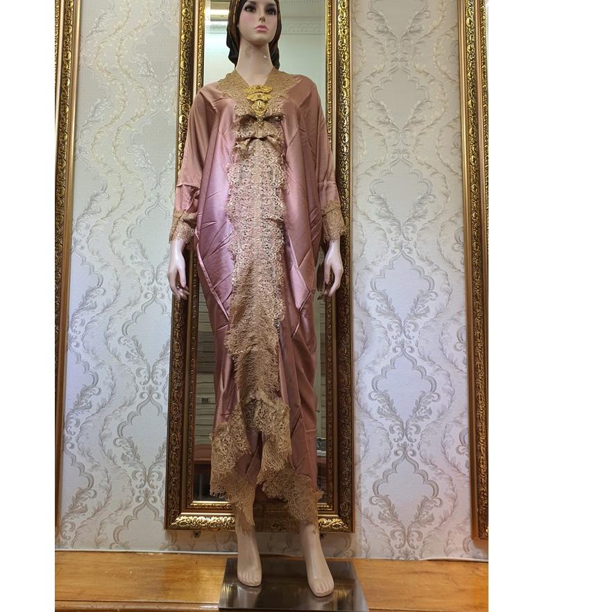 ✷Diskon✷ BAJU KAFTAN WANITA ARMANI SILK MIX BROKAT TEARU KAFTAN POLOS WANITA KEKINIAN BAJU SYAHRI WA