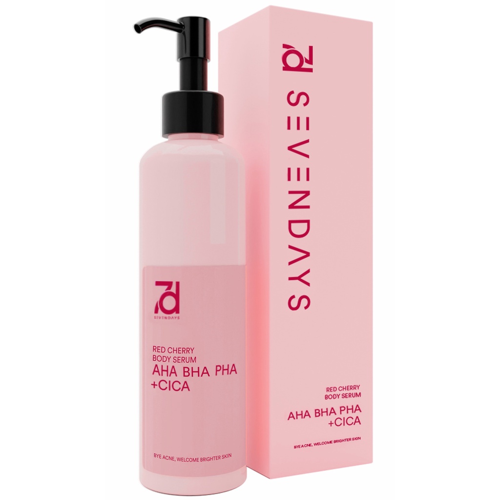 (LB) Seven Days Body Serum Pear &amp; Feersia Brightening Booster / Romansa Moisture Boost / Red Cherry 250ml - Body Serum Seven Days