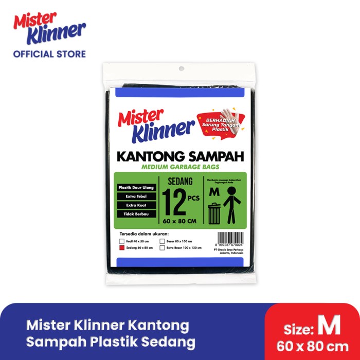 Kantong Sampah* Mister Klinner* Plastik Sedang* Kantong Serbaguna