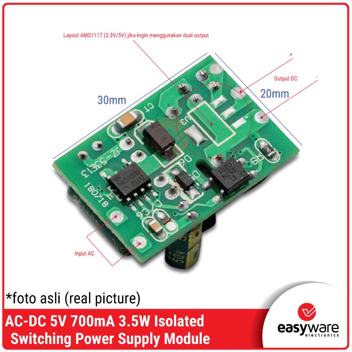 AC-DC 5V 700mA 3.5W Precision power supply ac dc buck converter