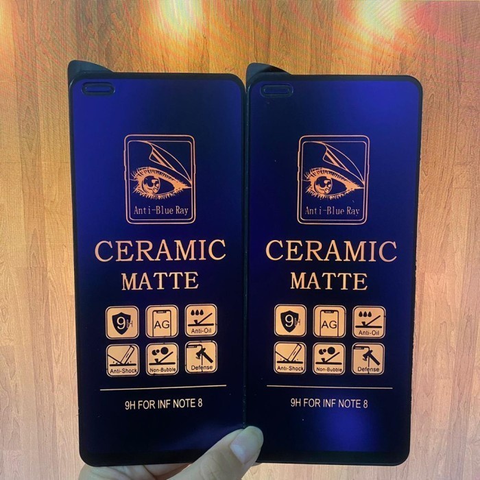 Tempered glass Ceramic Blue SAMSUNG A Series/cbsa/Anti Minyak Pelindung Protector Cover Layar Screen Handphone Kamera