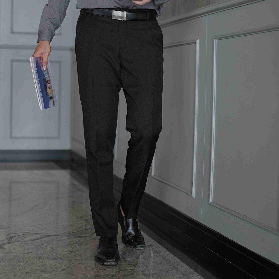 ❂ Zuiter Pants BLACK | Celana bahan formal slimfit ▼