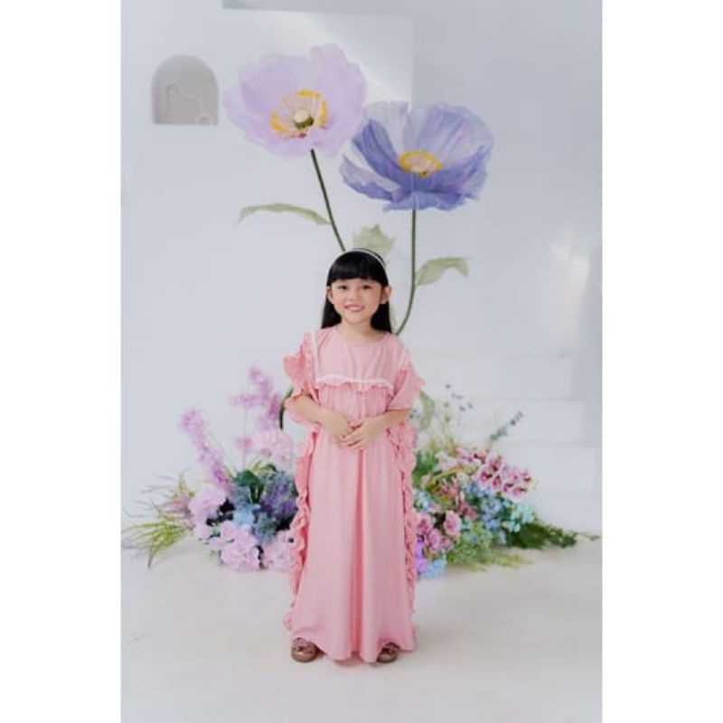 Kaftan anak DUSTY perempuan 2-10tahun amara kaftan by lucuna  smilee