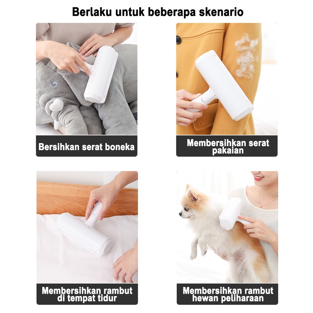 Pembersih Bulu Kucing/Anjing Roller Pembersih Pakaian Bulu Hewan Peliharaan Olive Care PET HAIR REMOVAL