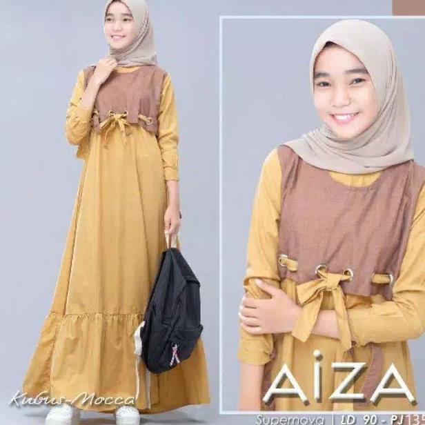 Gamis Anak Perempuan Umur 11 12 tahun Baju Muslim Anak Cewek KALUNA 10