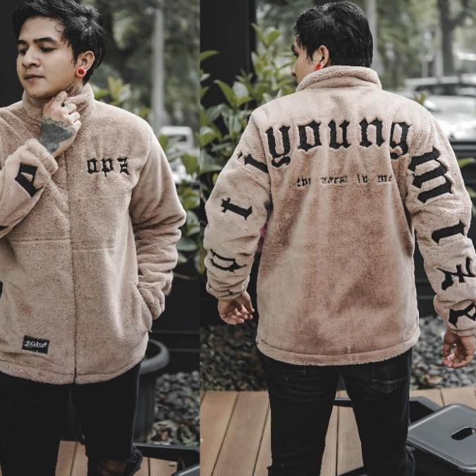 ❋ JAKET SHERPA BULU POLAR PRIA-JACKET FLACE-JAKET MUSIM DINGIN ☚