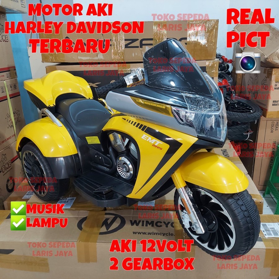 [ BONUS BUKU ] Motoran aki harley davidson, motoran aki harley aki 12volt motoran aki anak motor har
