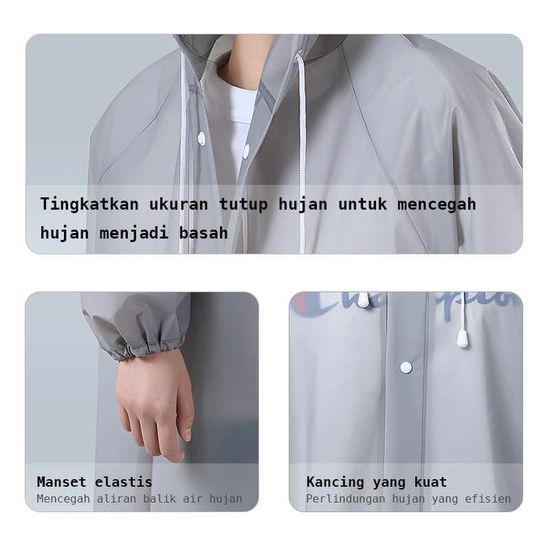 【READY STOCK】Jas Hujan anak-anak dan dewasa bukan sekali pakai Jas hujan unisex kain tebal tahan air