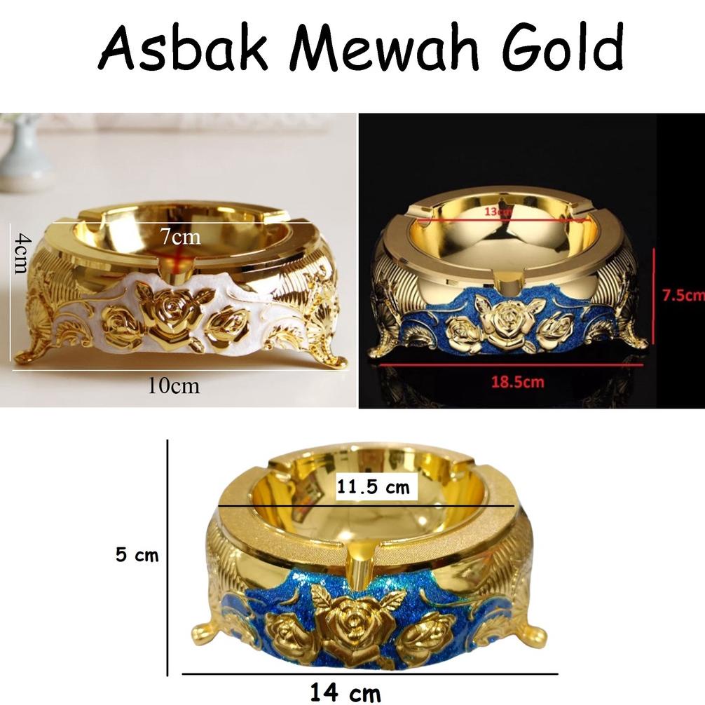 ASBAK ROKOK GOLD MEWAH/ASBAK GOLD PLUS TUSUK GIGI MEWAH .