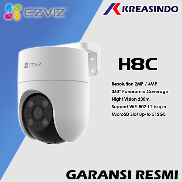 EZVIZ H8C 2 MP / 4 MPCCTV IP Camera Wireless Outdoor 1080P Auto Tracking Resmi