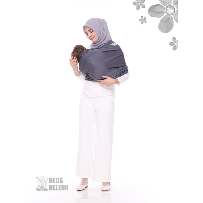 gendongan bayi  GEOS HELENA PREMIUM GENDONGAN KAOS GREY / GENDONGAN BAYI KEKINIAN - S(G4Y9) Best Sel