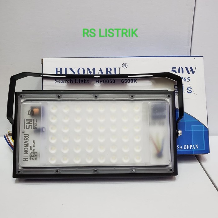 Terlaris Lampu Sorot Led-Flood Light Hinomaru 50W - Putih Kap Floodlight 50 Wat