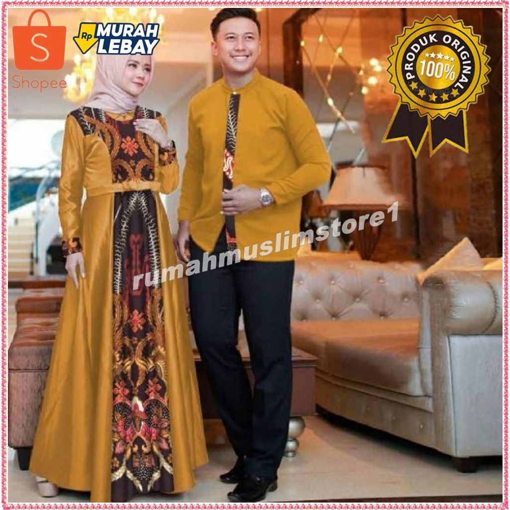 RMS1 Gamis Batik Kombinasi Polos Remaja Terbaru Modern 2023 - Baju Perempuan Kapelan Keluarga Suami Istri Pasangan Couple Gamis dan Kemeja - CP MALIKA BATIK PAKAIAN COUPLE PASANGAN KEMEJA COWO DAN GAMIS MAXY CEWE BALOTELLI CTHM