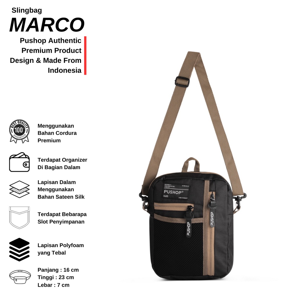 Tas Selempang Pushop Marco PUSHOP AUTHENTIC